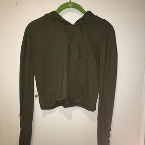 Green cropped sweatshirt